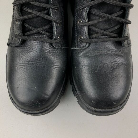 Skechers Men\'s Size 8 Workshire Black Leather Steel Toe Safety Work Boot 77009 main image 13